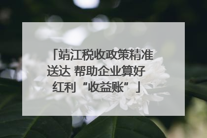 靖江税收政策精准送达 帮助企业算好红利“收益账”